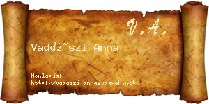 Vadászi Anna névjegykártya